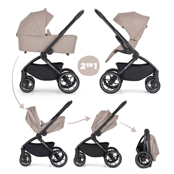 PETITE&MARS Kočík kombinovaný SCOUT 2v1 Cappuccino Cream