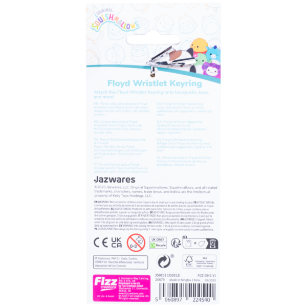 Squishmallows FIZZ Přívěsek na klíče – Hranolky Floyd