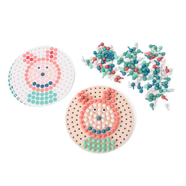 BS Toys Mozaika s dřevěnými kolíčky