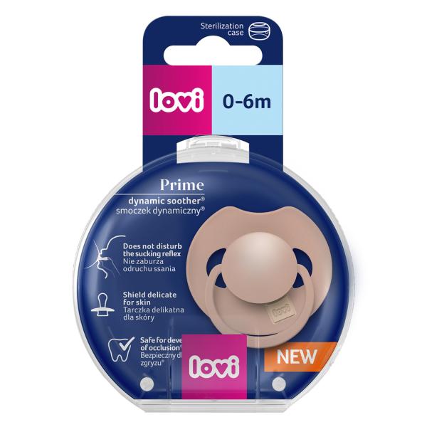 LOVI Dudlík silikonový dynamický Prime 0-6m 1ks Blush (obrázek 4)