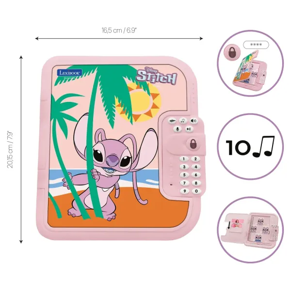 Elektronický zápisník Secret Safe Angel - Disney Stitch (obrázek 5)