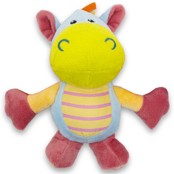 Dětská plyšová chrastítko do kočárku Baby Mix hroch a opička (obrázek 3)