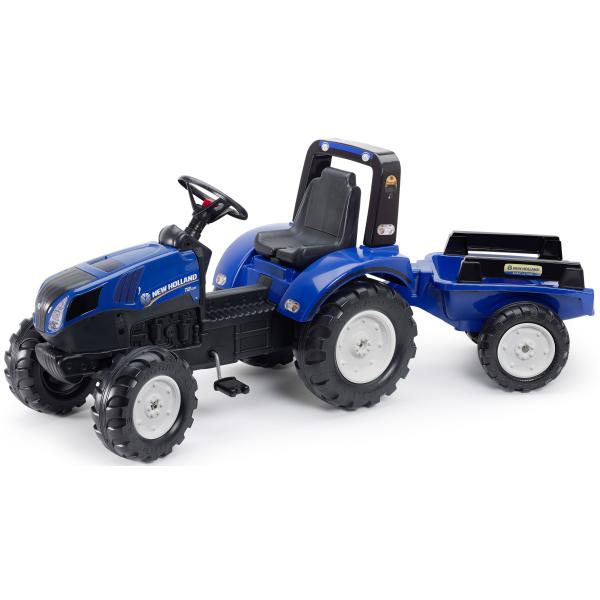 FALK Šlapací traktor 3090B - New Holland T8 s přívěsem