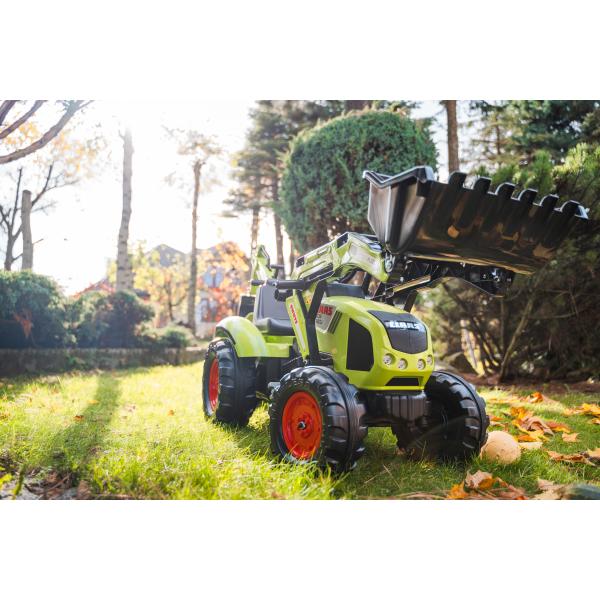 Falk Šlapací traktor 1010W Claas Axos s nakladačem, rýpadlem a vlečkou (obrázek 9)