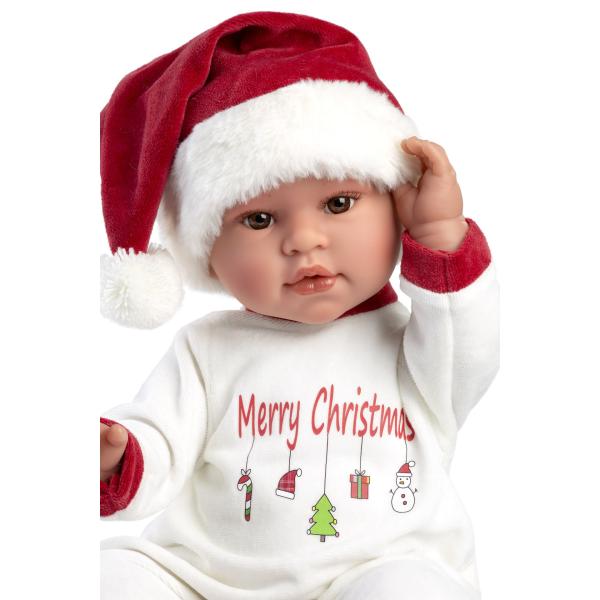 Llorens 74501 NEW BORN – realistická panenka se zvuky a měkkým látkovým tělem – 45 cm