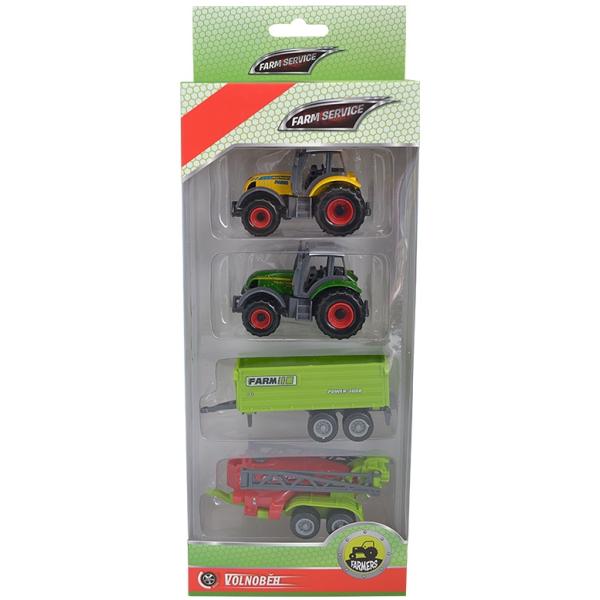 SPARKYS - Set poľnohospodárskych strojov: 2x traktor, valník, postrekovač 1:64