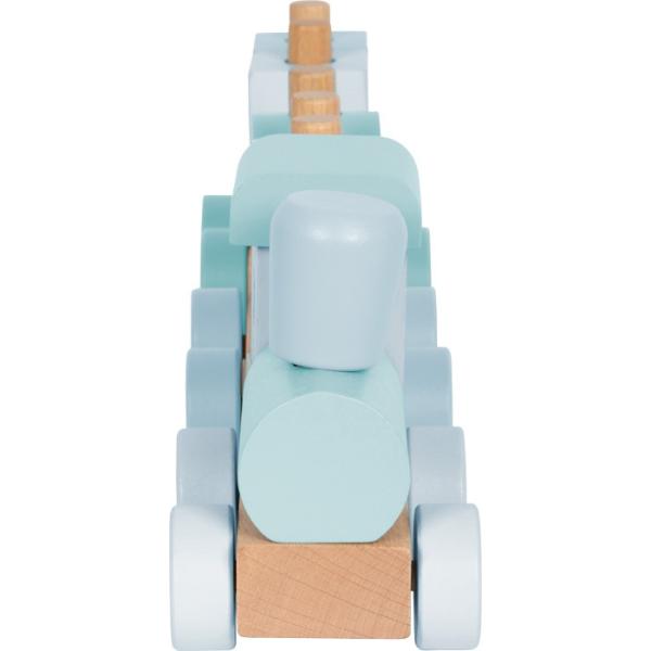 small foot Nasazování Dřevěný vláček modrý (obrázek 6)