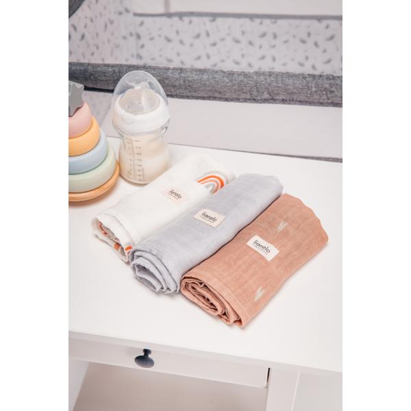 LIONELO Bambusové pleny Bamboo Set Rainbow, 3 ks