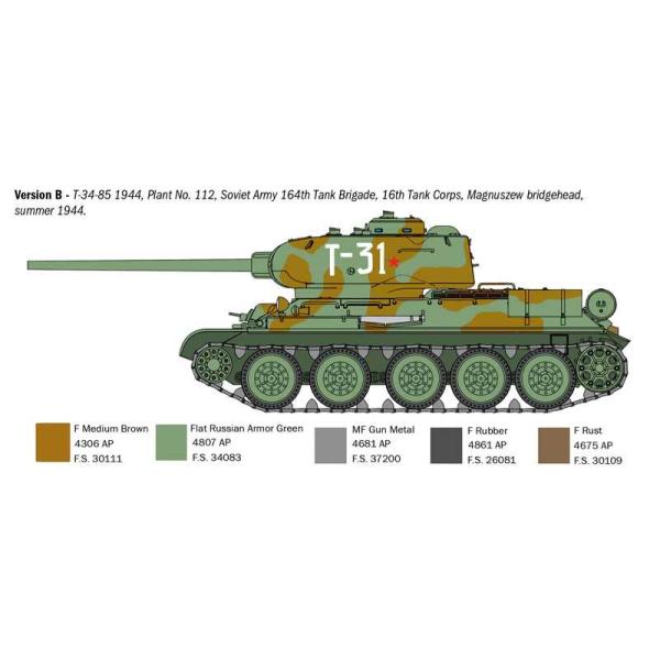 Model Kit tank 6758 - T34/85 Závod 112 Mod. 1944 (1:35) (obrázek 5)