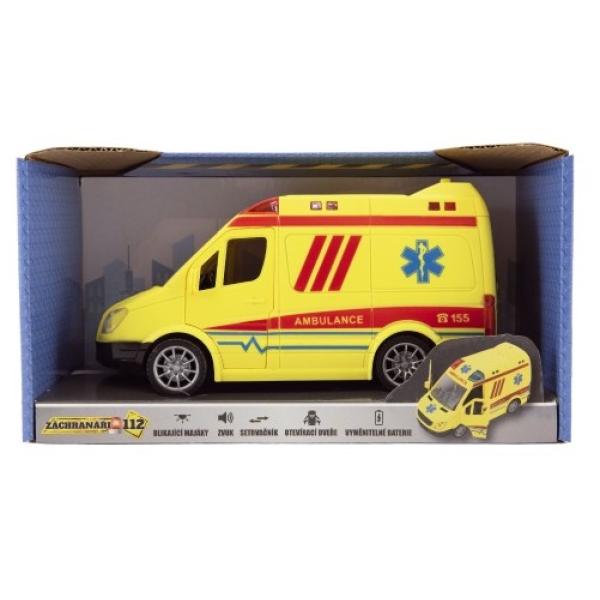 Auto ambulance plast na setrvačník na baterie se zvukem se světlem (obrázek 4)