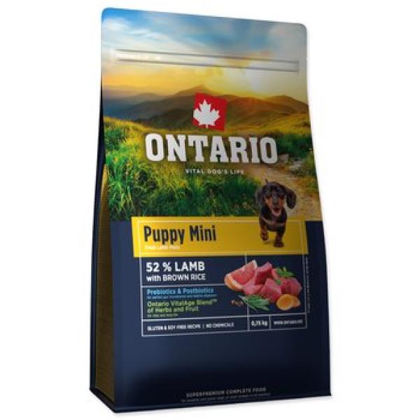 Krmivo Ontario Puppy Mini Lamb & Brown Rice 0,75kg (obrázek 6)