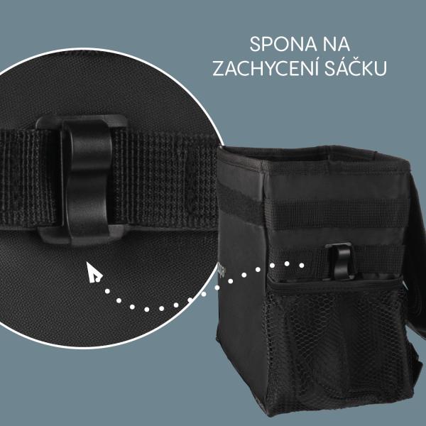 Vodotěsný odpadkový koš do auta s víkem, Black (obrázek 10)