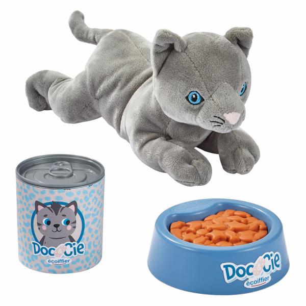 Ecoiffier Cat Basket Pelíšek s plyšovou kočičkou - s doplňky (obrázek 3)