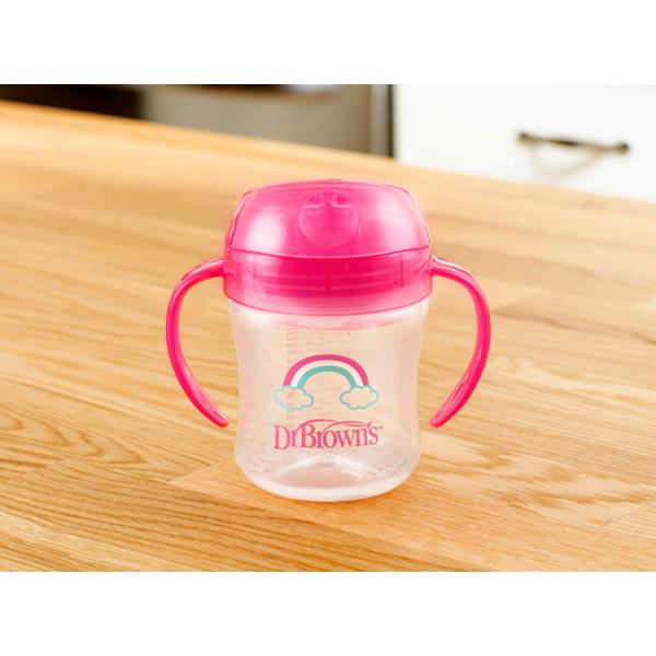 DR.BROWN'S Hrnek s měkkým náustkem 6m+ 180 ml růžový (obrázek 4)