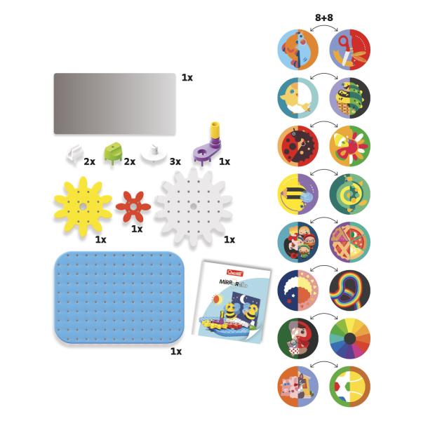 Quercetti Mirrorello – ozubená kolečka se zrcadlem