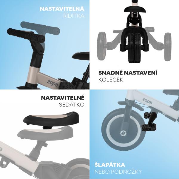 Trojkolka Pro 6v1, Ivory Beige