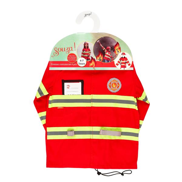 Souza Souza! – dětský kostým – Hasič – 4-7 let, 110-122 cm