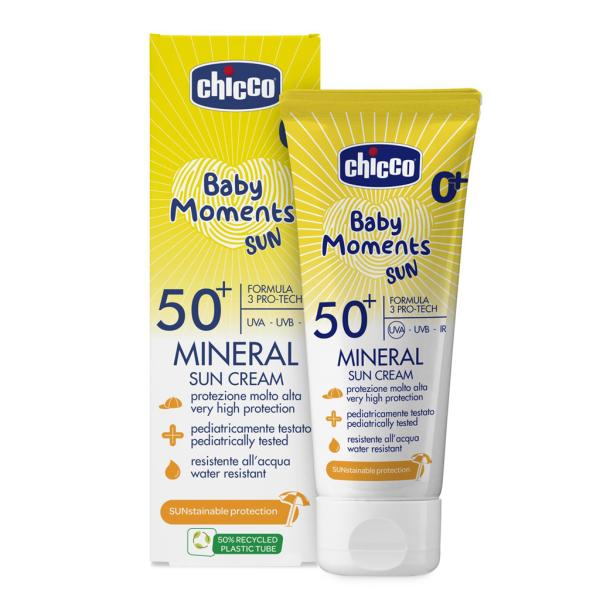 CHICCO Krém dětský na opalování s minerály SPF50+ 75ml, 0m+