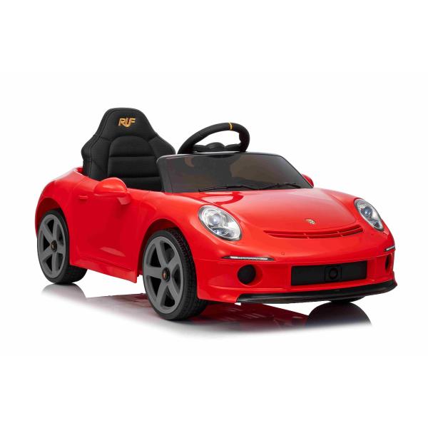 Elektrické autíčko RUF GT 12V, červené, Otevírací dveře, 2.4 GHz dálkové ovládání, LED s