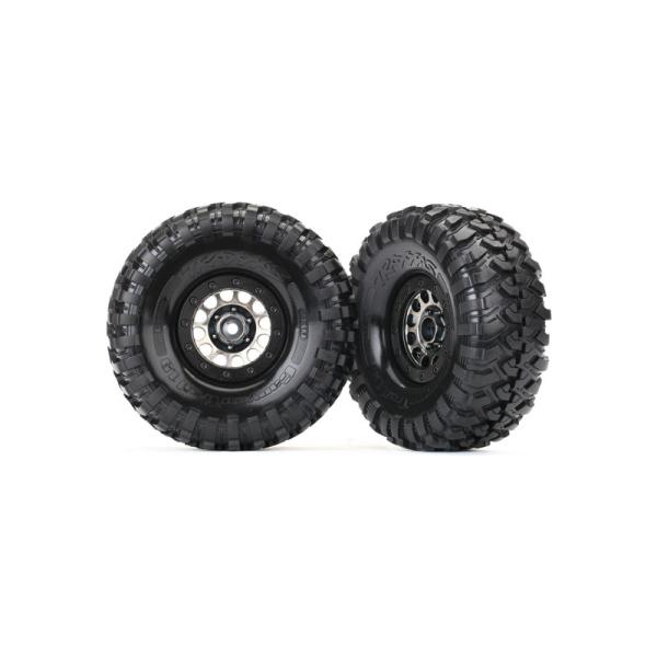 Traxxas kolo 1.9", disk Method 105 čierny chróm, pneu Canyon Trail (pár)