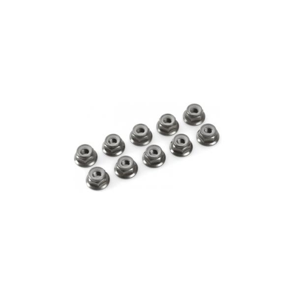 Dado autobloccante con naturale. M5 alluminio nero (10)