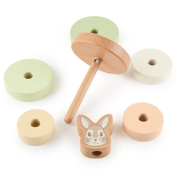 Bieco – Dřevěná stohovací věž – zajíček Fine