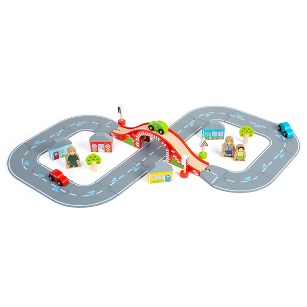 Bigjigs Rail Drevená autodráha osmička