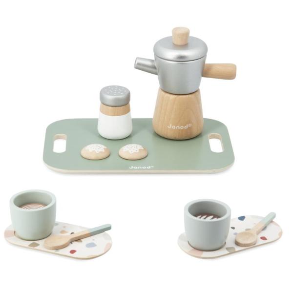 Janod Vaříme a pečeme Dřevěný kávovar pro děti