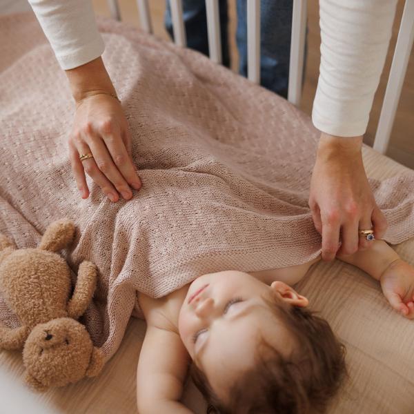 BABYONO Deka pletená bambusová Light Beige (obrázek 6)