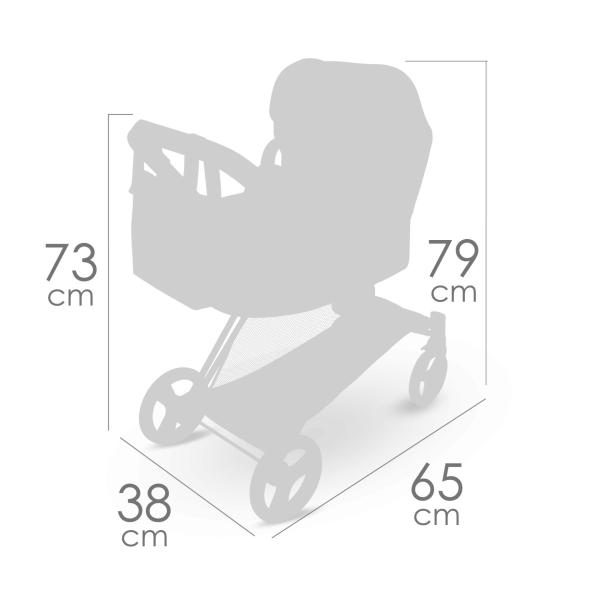 DeCuevas 81778 Skládací kočárek pro panenky 3 v 1 s taškou Verona 2025 - 73 cm (obrázek 9)