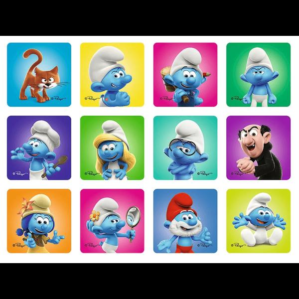 Trefl Puzzle + pexeso 2v1 Šmoulové se baví