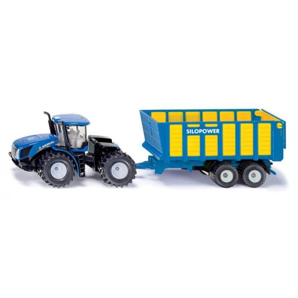 Siku Farmer - Traktor New Holland s přívěsem Joskin, 1:50