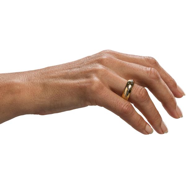 Weta Workshop LOTR- The One Ring (s runami) - Pozlacený wolfram, Velikost 7 (obrázek 3)