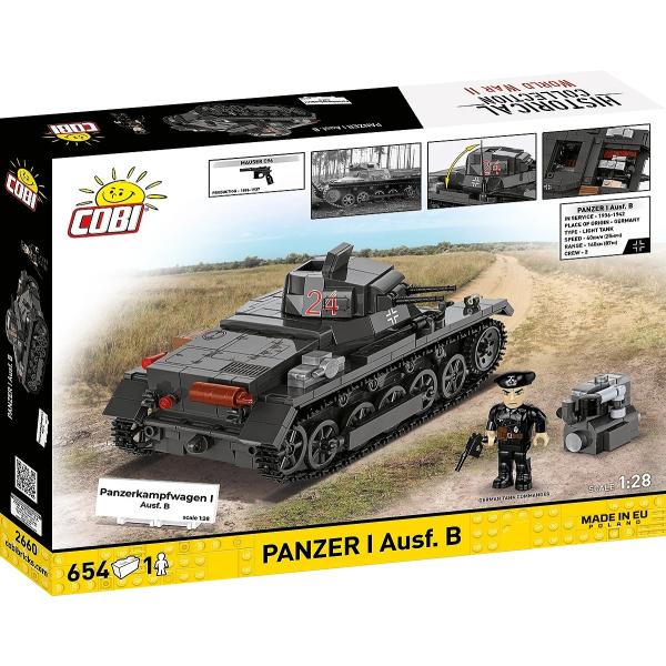 Cobi II WW Panzerkampfwagen I (Francie 1940), 1:28, 654 k, 1 f (obrázek 3)