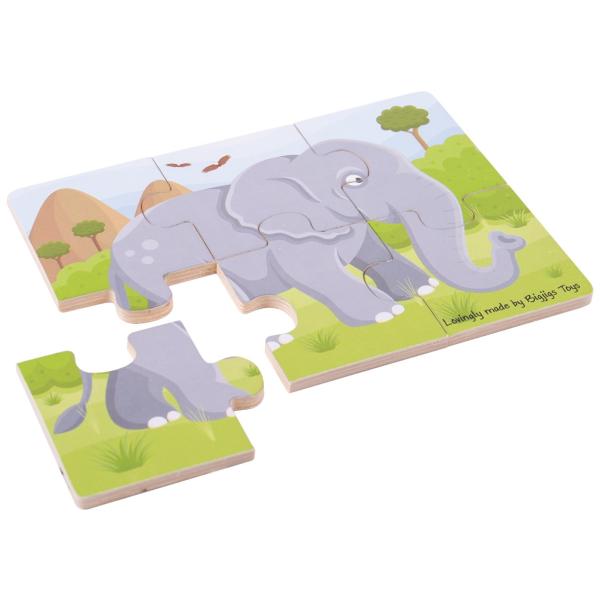 Bigjigs Toys Puzzle 3v1 safari zvířátka