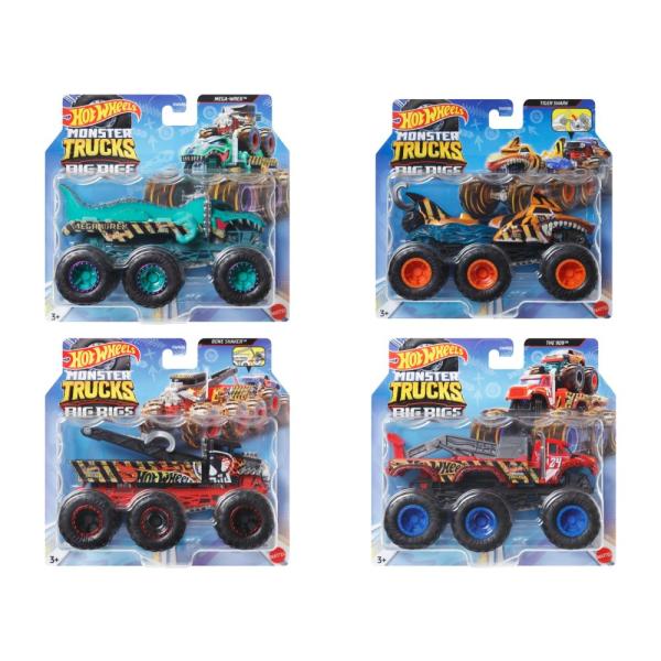 HW Monster trucks nákladiačky 1:64