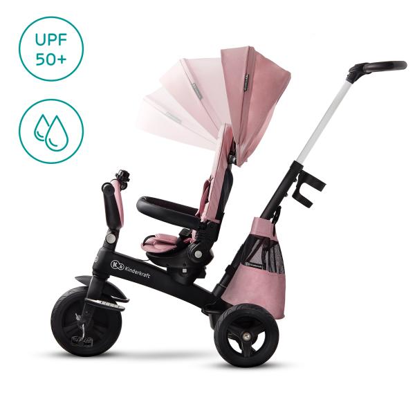 KINDERKRAFT Tříkolka Easytwist Mauvelous Pink