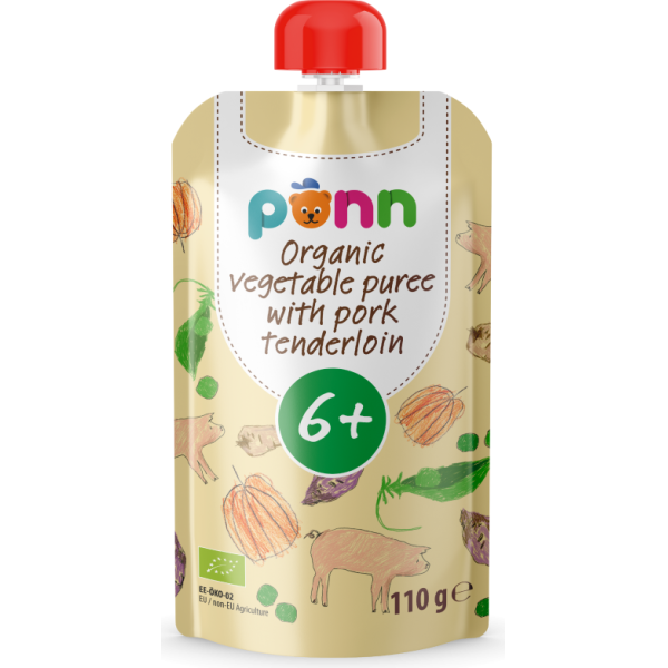 SALVEST Ponn BIO Vepřová panenka se zeleninovým pyré (110 g)