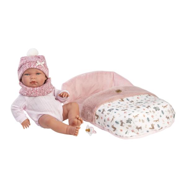 Llorens 73826 NEW BORN HOLČIČKA - realistická panenka miminko s celovinylovým tělem (obrázek 3)