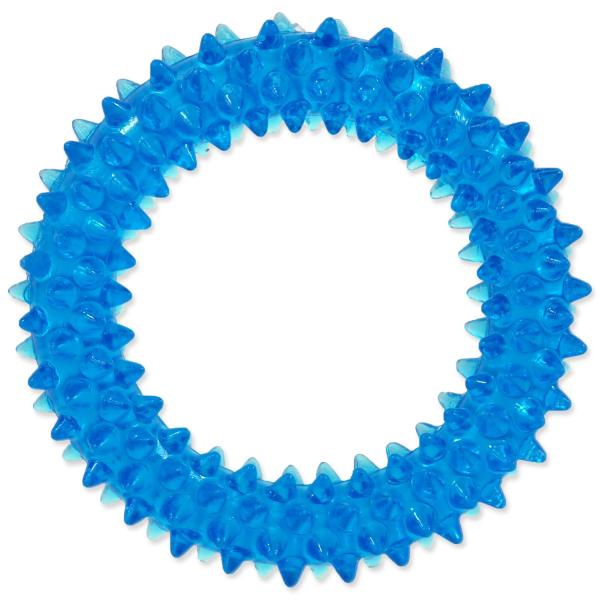 Hračka Dog Fantasy krúžok vrúbkovaný modrý 7cm