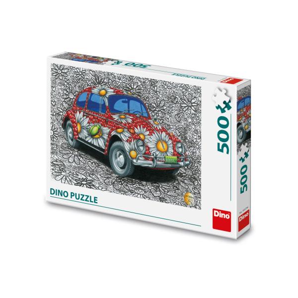 Puzzle Malovaný VW Brouk 500 dílků