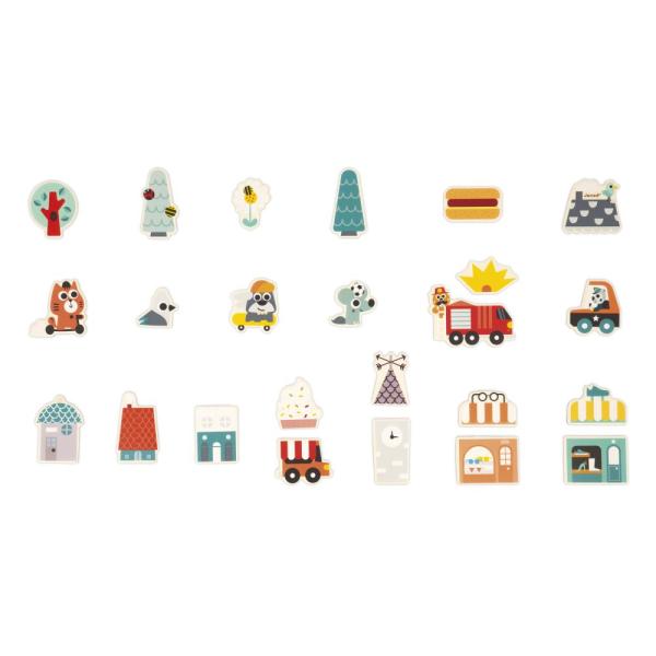 Janod Dřevěné magnetky Ve městě 24 ks (obrázek 4)