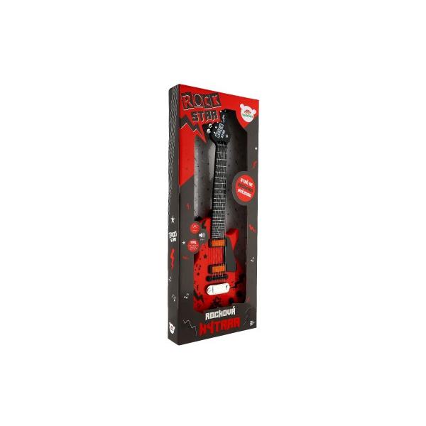 Kytara elektrická ROCK STAR plast 58cm na baterie se zvukem a světlem (obrázek 3)