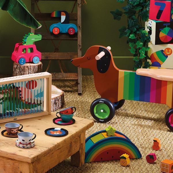 Vilac Dřevěné odrážedlo Barevný pejsek (obrázek 3)