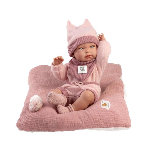 Llorens 73818 NEW BORN HOLČIČKA – realistická panenka miminko s celovinylovým tělem – 40 c