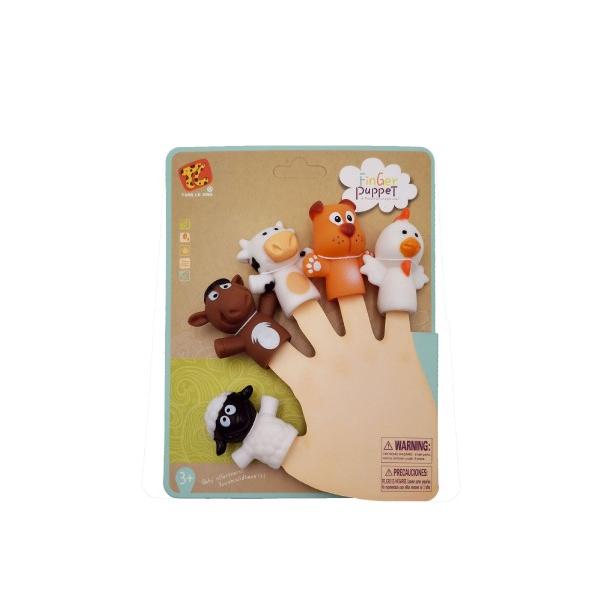 Prstová maňásek zvířátko domácí farma, guma 5cm (obrázek 6)