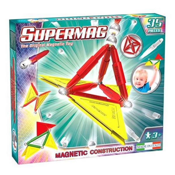 SUPERMAG magnetická stavebnice Tags primary 35ks