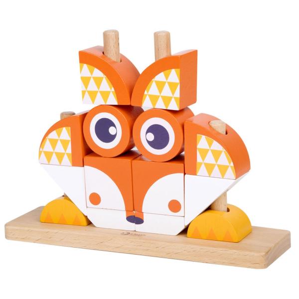 Skladačka Líška drevo 19ks