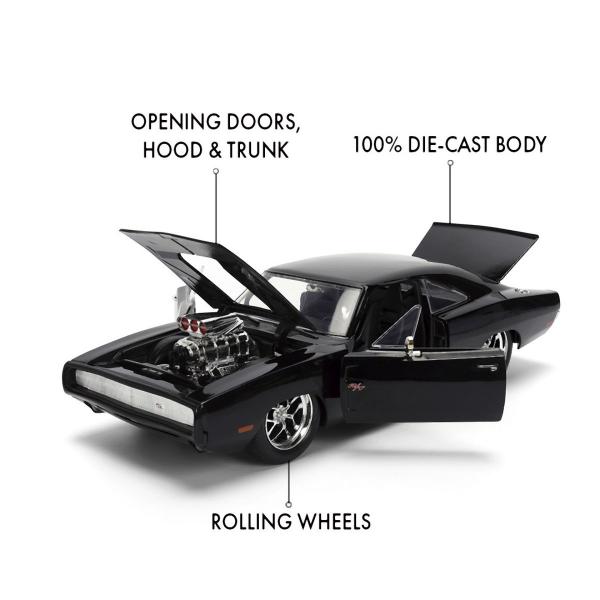 Rychle a zběsile auto 1970 Dodge Charger 1:24 (obrázek 10)