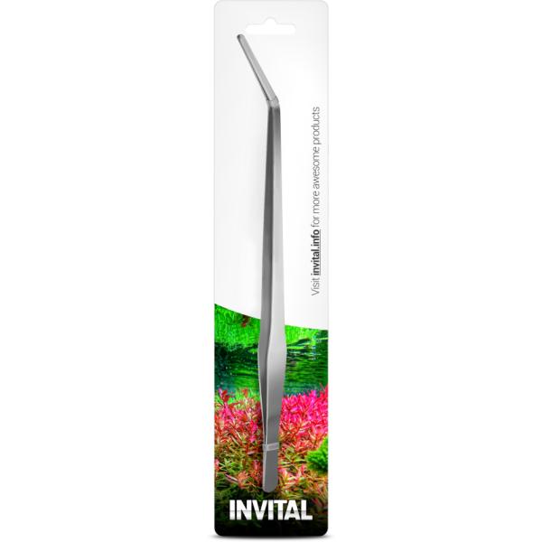 INVITAL Pinzeta zahnutá 38 cm